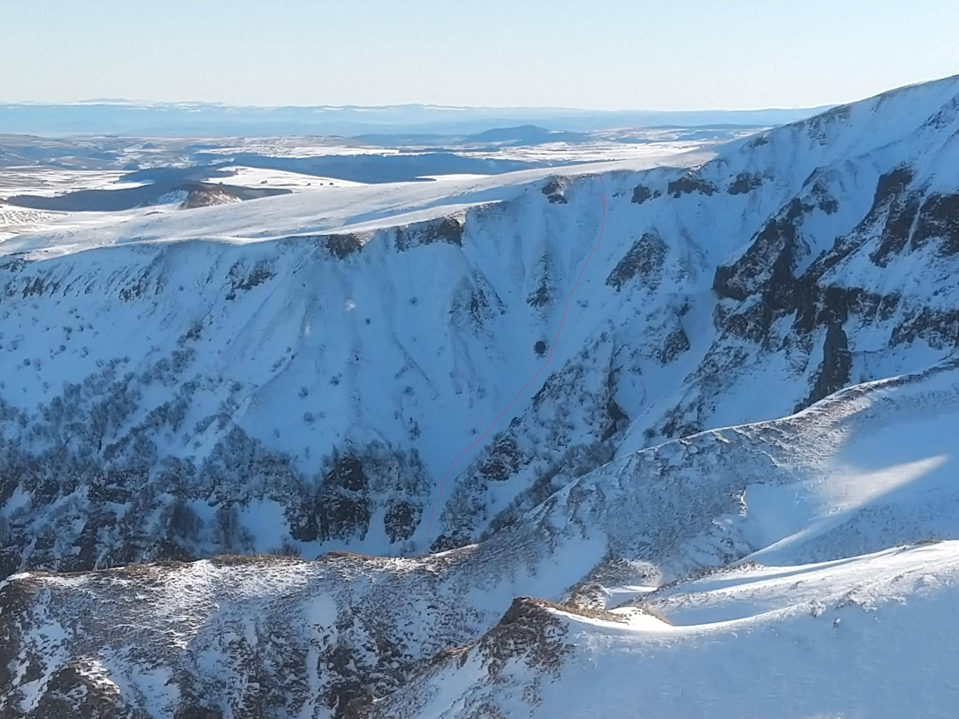 couloir aiguillette vue densemble trace