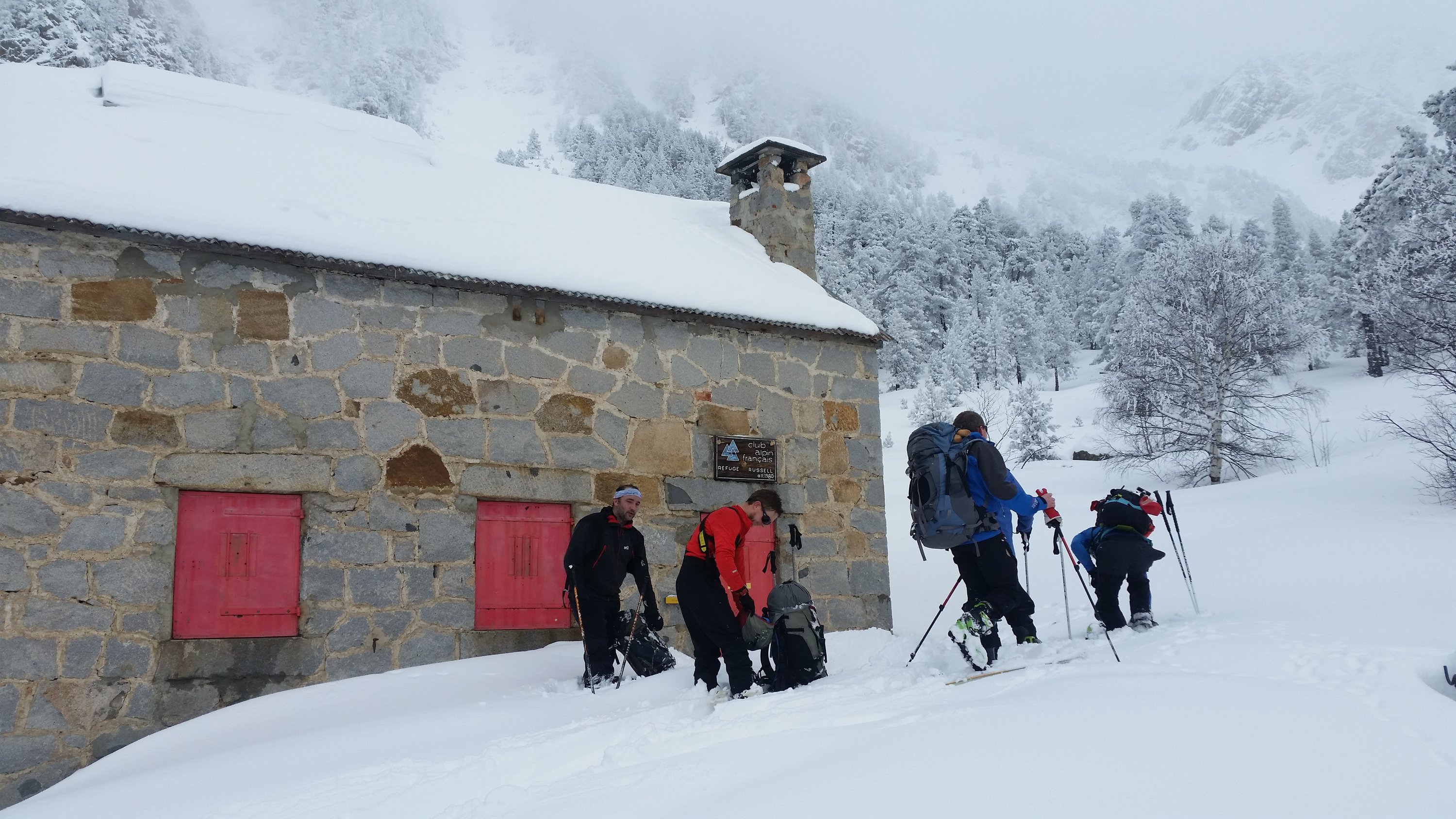 Arrivée au refuge. 20180127 151021