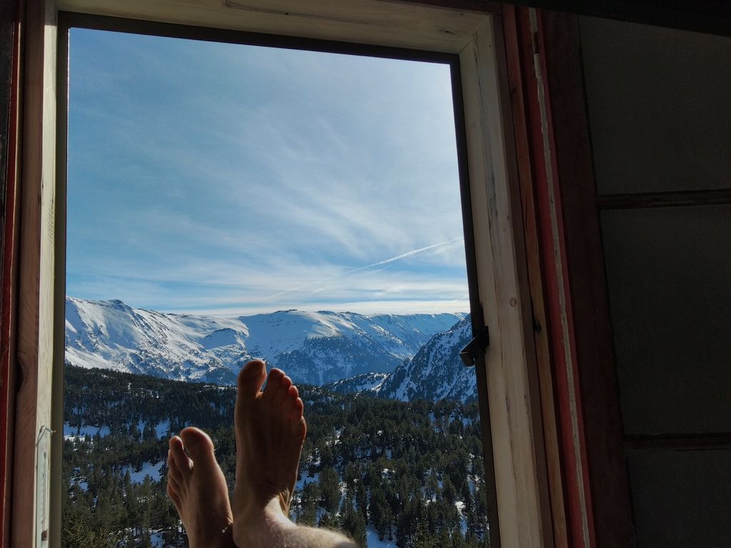 les pieds en éventail